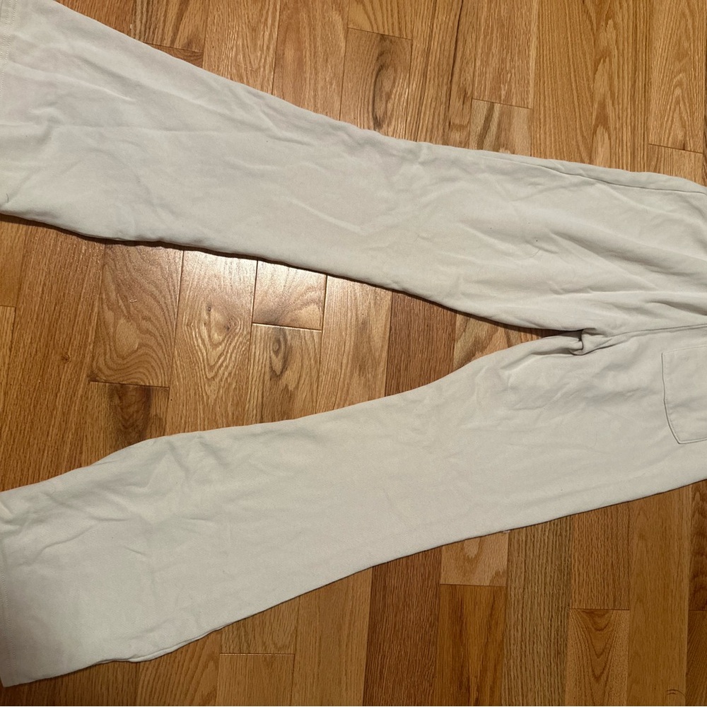 Cream Wide-Leg Pants